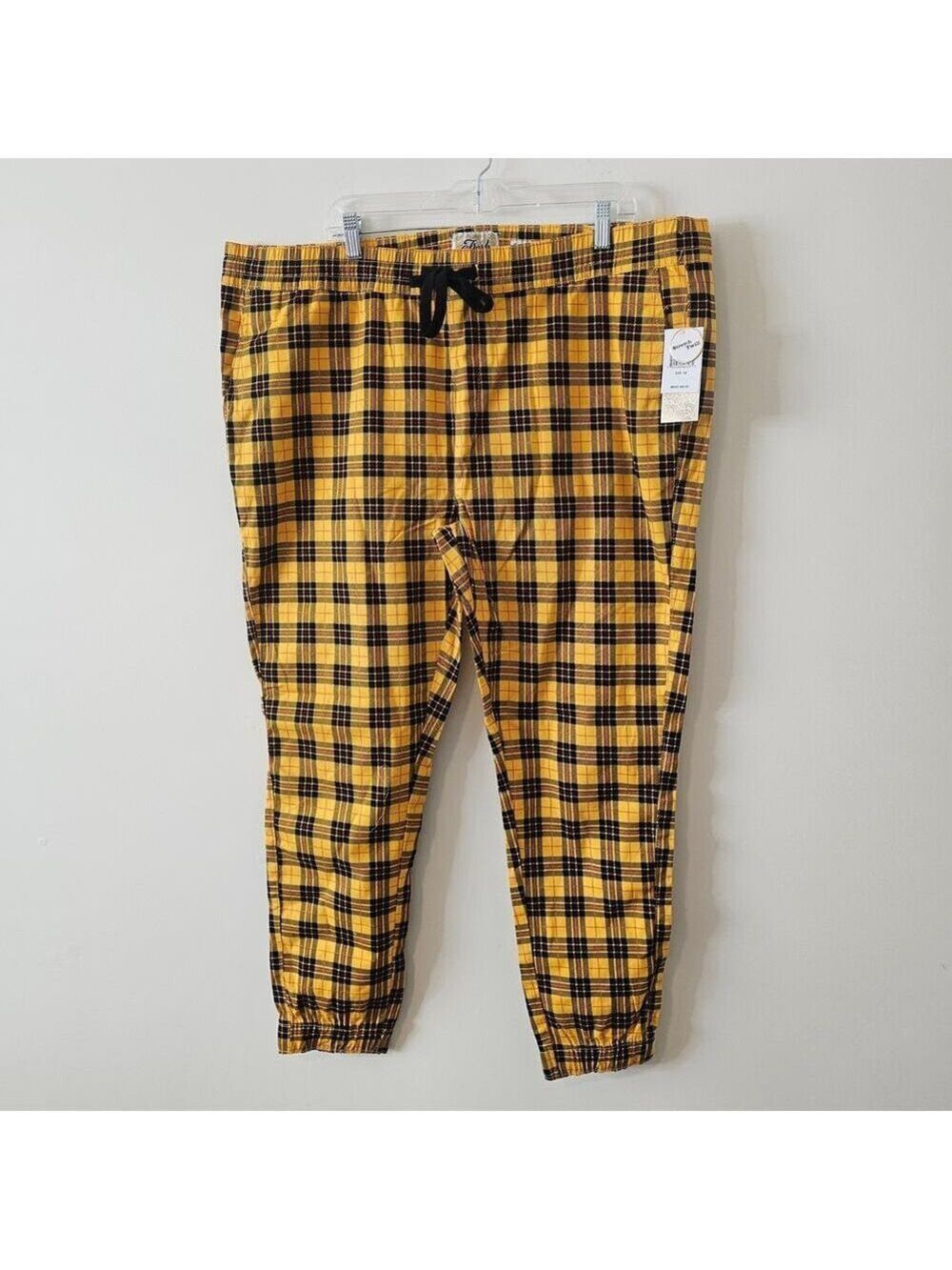 Fresh Prints of Bel-air Yellow Black Stretch Twill Jogger Pants Size 3XL